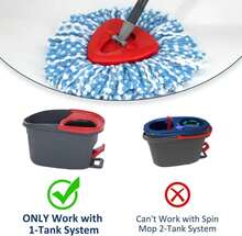 Spin Mop Replacement Head Base Compatible With Oceda EasyWring 1-Tank System Mop Rotating Triangle Mop Head Cover Replacement Rotating Mop Base Plastic Base For Spin Mop Accessories - White - View 2