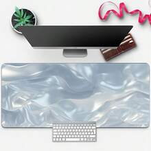 Mouse Pad de Seda Branca Extra Grande - Base de Borracha Antiderrapante, Bordas Costuradas com Precisão, Padrão Impresso de Alta Definição, Ideal para Escritório, Decoração Doméstica e Mouse Gamer - Presente Perfeito para Natal, Ação de Graças, Halloween, Mesa de Escritório - Multicolorido - Visão 6