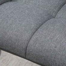 HOMCOM Kitchen Bar Stools, Set Of 2, Height Adjustable, 360° Swivel, With Backrest And Footrest, Linen Look, Up To 120 Kg, 57.5 X 52.5 X 93-114 Cm, Grey - Grey - View 7