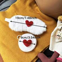 Valentine's Day Heart-Shaped Eye Mask, Valentine's Gift, Portable Travel Sleeping Mask, Couple's Fashionable & Personalized Mini Keychain Eye Mask - Multicolor - View 5