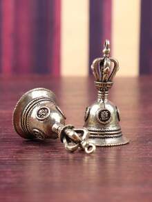 1/2/4 st handgjord kopparklocka, handhållen ringklocka, orientalisk Vajra-klocka - Brons - Visa 3