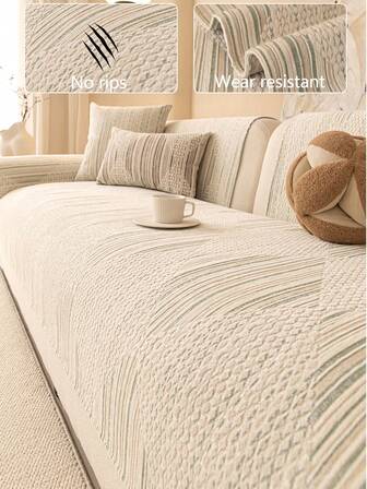 1 adet Tüm Mevsimler İçin Kanepe Minderi Kılıfı, Modern Minimalist Kaymaz Kanepe Oturma Koruyucu, Toz Geçirmez ve Yıkanabilir, Yumuşak ve Solmaya Dayanıklı, Evcil Hayvan Dostu, L Şeklinde Kanepe ve 1/2/3/4 Kişilik Kanepelere Uygun