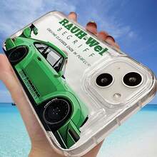 Funda para móvil Rauh-Welt Begriff con diseño artístico de coches, compatible con teléfonos ,  17,  16 Pro Max,  15 Pro Max,  13 y  12. Fabricada en TPU, ofrece protección contra golpes y caídas. Un regalo perfecto para aficionados a los coches, cumpleaños, ocasiones especiales y amantes del medio ambiente. - transparente - Ver 5