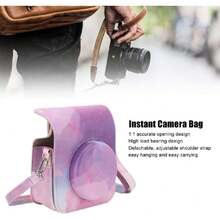 Mini Bolsa Protectora para Cámara, para Cámara Mini 12, Funda Suave para Cámara de PU, con Bolsillo, Correa Ajustable, Varios Colores (Rosa de ensueño),36981514 - Naranja Quemada - Ver 5