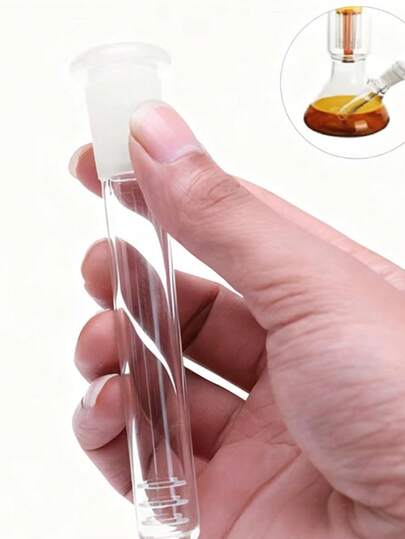 1支12.5厘米长高硼硅玻璃管，手工制作，可重复使用