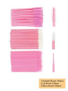300/900pcs 3-In-1 Disposable Eyelash Extension Brush Set - Eyelash Brush, Micro Cotton Swabs, Lip Brush, Makeup Brush, Brush Set - Multicolor - View 8