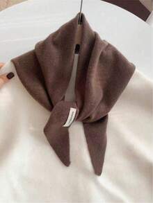 Triangular Knitted Scarf/Shawl, Women's Warm Neck Gaiter, Versatile Small Scarf Suitable For Autumn/Winter Dresses