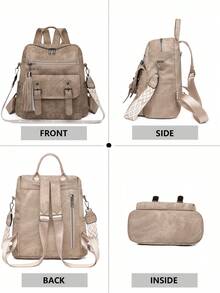 Chất liệu giả da | Khóa đôi trang trí * Dung tích lớn tiện dụng, tôn lên vẻ đẹp cổ điển của việc di chuyển trong đô thị - Dây đeo vai/tay cầm có thể điều chỉnh, người bạn đồng hành đa năng cho việc đi lại hàng ngày và những chuyến đi ngắn, hai cách mang. - Nhiều màu - Xem 4