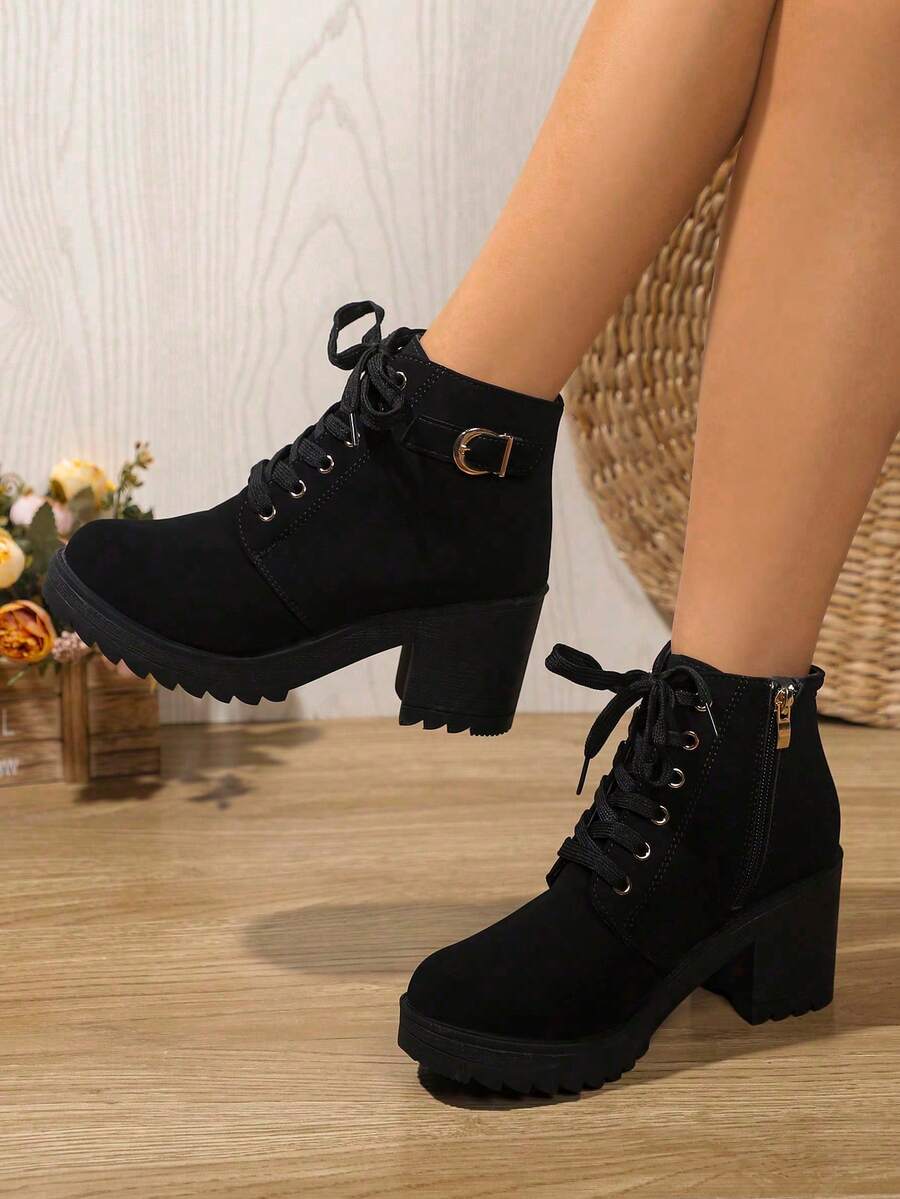 A Pair Of Winter Boots Suitable For Elegant Women - 黑色888 - 查看 1