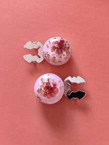 1pc/2pcs Resin Flower Elegant Geometric Pattern Button Set, Shirt Button Clip-On Button Set, Fashion Crystal Cufflink Set, Suitable For Tuxedo And Wedding Dress Decoration - Multicolor - View 6
