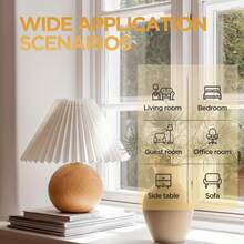 KUNJOULAM Cute Small Pleated Lamp, Modern Bedside Nightstand/Table Lamp With Beige Lampshade, Metal Base For Bedroom, Home Office, Living Room, USE E12 Bulb - 美規A型插(110-127V) - 查看 4