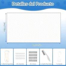 Red de balcón para Mascotas,Red de  para Gatos,Red Antipájaros para Balcón,Barrera para Perros,Malla de Nailon para Mascotas,Adecuado para Balcones, Ventanas, Escaleras (6M*3M) - 8M*3M - Ver 3