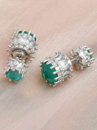 1 Pair Elegant Earrings For Women, Luxury Refined Design, Suitable For Banquets And Parties