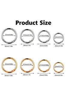 5 chiếc móc khóa tròn, móc cài carabiner, thích hợp cho chìa khóa, khóa cài, túi xách, ví - Móc khóa thay thế, đồ thủ công DIY, quà tặng, đồ lưu niệm, phụ kiện xe hơi, phong cách Gothic Y2K dễ thương - Nhiều màu - Xem 3