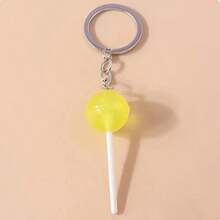 Resin Lollipop Keychain, Round Lollipop Shaped Metal Keychain, Cartoon Candy Color Resin Lollipop Keychain, Realistic Food Keyring, DIY Handbag Pendant Keychain, DIY Accessories, Cute, School Theme Festival Graduation Teacher Appreciation Gifts Birthday Gift Mother Gifts Mothers Day Gift Holiday Essentials Graduation Gifts Purple Key Ring Charms Accessories Key Chain - Multicolor - View 15