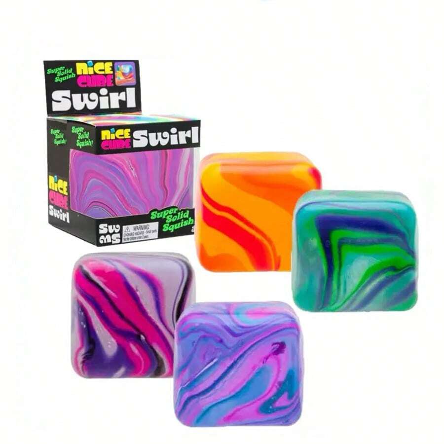 Flowing Water Pattern Ice Cube Squeeze Toy, Malt Candy Stress Relief Toy, Ice Cube, Malt Candy Kneading Music, Stress Relief Tool - Multicolor - View 1
