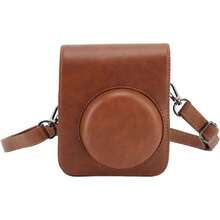 Funda para Cámara Instantánea Compatible con Mini 40, Piel Sintética Clásica Vintage de Piel Sintética para Cámara, Funda Compacta con Cubierta Magnética, Se Adapta,36981381 - Café integral - Ver 1