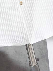 Boys' Shirt Set, Summer Double-Layer Plaid Short Sleeve Pocket Pants, Casual Collared Shirt Set, Suitable For 8-12 Years Old Casual Occasions - 白色 - 查看 4