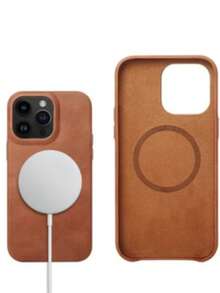 Magnetic Leather Case With MagSafe Induction Protection For IPhone 12, 13 Pro Max, 14, 15, 15 Pro Max,  16, 16 Pro Max, 17, 17 Air, 17 Pro, 17 Pro Max - 黑色 - 查看 5