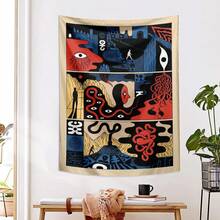 1pc Cosmic Vision Printed Tapestry, Polyester Tapestry, Wall Decor For Living Room, Bedroom, Office, Home Decor, Party Decor, Rectangular Printed Kitchen Wall Hanging Cloth With Drape, Comes With 3 Wall Nails And 2 Clips - Multicolor - View 7