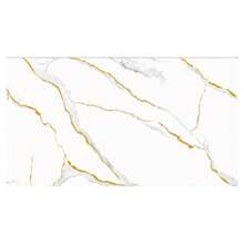 OISE ART STORE Pannello Adesivo Effetto Marmo Bianco Striature Oro 120x300cm Pareti Paraschizzi Stanza - - Multicolore - Visualizzare 2