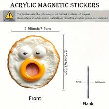 1 Pack Surprise Egg Fridge Magnets - Cute Acrylic Oval Fridge Decor For Christmas, Halloween And June Celebrations, Fun Kitchen Gift For Food Lovers, Family & Friends, Durable Design