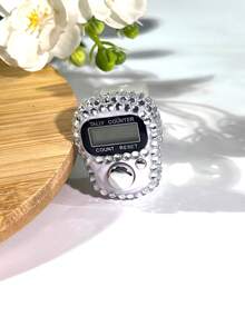 手指佩戴式水钻数字计数器，方便的钻孔设计手压计数器，适用于编织、祈祷（Tasbih）、锻炼、游戏计数和其他计数目的 - 彩色 - 查看 5