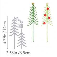 1件装树叶切割模具，新款模切图案，压花模板，适用于DIY手工、剪贴簿等，模板模具，相册装饰纸模切图案，卡片制作 - 銀色 - 查看 4