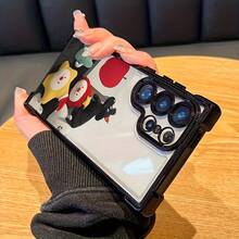Funda para teléfono S25 ULTRA/S25/S24 Ultra/S24, compatible con S23/S23 FE/S23 Ultra/S22 S21 S20 FE S20 Ultra A03s A04E/M04 A05s A06 4G A13 4G A15 4G/5G A25 5G A32 4G A55 5G A03 A04 A05 A12/M12 4G A13 5G/A04S A16 4G/5G A35 5G S20 S20 Plus A34, diseño de TPU electrochapado, adecuada para todos los géneros, superficie transparente impresa y marco de lente - Colores mixtos - Ver 6