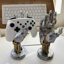 Mô hình bàn tay máy phong cách Cyberpunk, giá đỡ tay cầm chơi game Asura, giá treo nhẫn/vòng tay để bàn (chỉ có mô hình bàn tay máy) - Nhiều màu - Xem 4