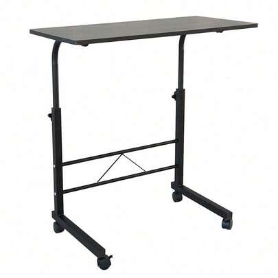 Black Removable Side Table - 15MM P2 Chipboard & Steel Material Small Table For Living Room Bedroom Balcony Home Use
