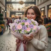 2/4/8/12 Packs Peonies Artificial Flowers, Mixed Pink Artificial Peonies, Silk Peonies Flowers Fake Peonies Artificial Flowers Peonies Bouquet For Centerpiece Table Wedding Party Home Decor - 紫丁香色 - 查看 8