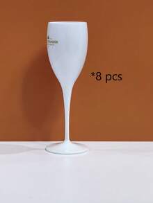 1-12pcs Ice Bucket & Wine Glass Set, Fashionable Reusable 4-Gallon White Plastic Ice Bucket With 5.98oz Champagne Flutes, Suitable For Parties And Home Use, Dishwasher , Also Suitable For Outdoor, Camping, Father's Day Gift - White - View 14