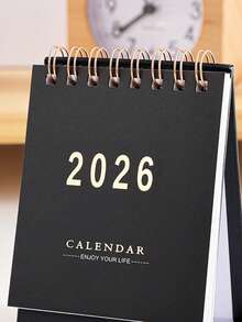 2026 Minimalist Compact Desk Calendar, Portable Solid Color Desktop Decor, Mini Calendar, Back To School, Study Supplies, School And Office Desk Decoration, Ideal For Home And Office Organization, Paper Material, Monthly Layout, Monthly Planner | Durable Wall Calendar, Home Calendar Gift For Friends, Back To School Season - Multicolor - View 11