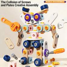 Kids New Creative DIY Assembly Tool Set, Realistic Repair Disassembly Tool Box, Screws Toy, Educational Puzzle To Develop Hands-On Ability And Focus, New Year Gift For Boys