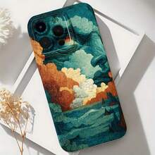 2026 nueva funda de teléfono esmerilada, funda de teléfono con impresión de arte paisajístico para  17 14 Pro Max  17 13 Pro  17 12  Galaxy S23 S22 S21 funda protectora para teléfono regalo de pareja para novio novia regalo de vacaciones - Blanco antiguo - Ver 6