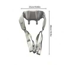 Masajeador de acupresión portátil manos libres con funciones de calentamiento y amasado profundo - Masajeador portátil alimentado por USB adecuado para cuello y hombros, diseño de correa ajustable, adecuado para uso en casa/oficina/automóvil, dispositivo de masaje alimentado por USB - Gris Claro - Ver 7