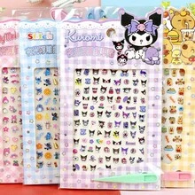 1 Set/1 Sheet Nail Stickers Cartoon Japanese Anime Cartoon Character Relief Nail Stickers Waterproof Nail Stickers, Cute And Beautiful, A Gift For Friends, Creating A Sense Of Surprise, Good-Looking And Affordable, New Year's Gift, Valentine's Day Gift, Easter Gift(Stochastic Style) - Multicolor - View 3
