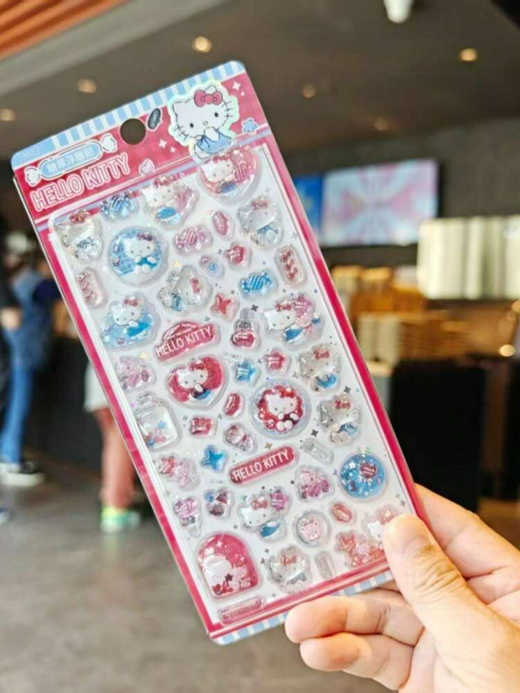 浮雕泡泡贴纸，钻石宝石贴纸，可爱漂亮，适合女孩，可用于装饰手机壳，粘性强，不易脱落，晶莹剔透（部分款式可能存在随机颜色差异） - 彩色 - 查看 7