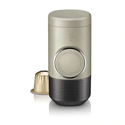 WACACO Minipresso NS2 cafetera espresso portátil compatible con NS cápsulas originales y compatibles operada manualmente cafetera de mano pequeña de 18 bares para viajes camping