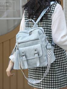 Chất liệu giả da | Khóa đôi trang trí * Dung tích lớn tiện dụng, tôn lên vẻ đẹp cổ điển của việc di chuyển trong đô thị - Dây đeo vai/tay cầm có thể điều chỉnh, người bạn đồng hành đa năng cho việc đi lại hàng ngày và những chuyến đi ngắn, hai cách mang. - Nhiều màu - Xem 8