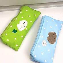 1 túi đựng bút hình ngôi sao dễ thương (màu ngẫu nhiên), túi đựng văn phòng phẩm đơn giản, hộp bút chì lớn dung tích lớn dành cho học sinh, túi đựng văn phòng phẩm di động, túi phân loại văn phòng phẩm đa chức năng, đồ dùng học tập, đồ dùng mùa tựu trường, hộp đựng. - Nhiều màu - Xem 4