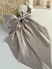 10个随机蝴蝶结丝带发夹，超大纯色发夹，女士爪夹，发卡，发夹 - 隨機10PCS - 查看 11