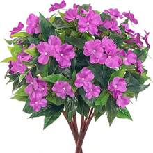 1 pieza - 5 tallos/1 ramo - Gypsophila artificial, flores de seda, plantas falsas para el hogar, jardín exterior, porche, decoración interior/exterior, corona, decoración de boda para jardín - Morado - Ver 7