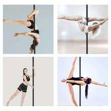 Professional Dance Pole With Extender - 45mm Sensory Workout Pole, Suitable For Home And Club, Replenishes Energy, Suitable For All Fitness Levels, Dance Practice And Party Entertainment, Dance Accessory, Home Fitness Equipment, Stylish Workout Equipment, Reinforced Structure. - Black - View 1