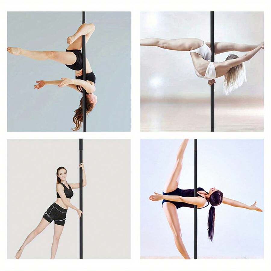 Professional Dance Pole With Extender - 45mm Sensory Workout Pole, Suitable For Home And Club, Replenishes Energy, Suitable For All Fitness Levels, Dance Practice And Party Entertainment, Dance Accessory, Home Fitness Equipment, Stylish Workout Equipment, Reinforced Structure. - Black - View 1