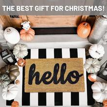 IOHOUZE Black White Striped Rug -27.5\ X 43\ Front Door Mats Outdoor,Washable Rug For Front Porch Decor,Spring Summer Welcome Mats Outdoor Indoor, Doormat For Farmhouse/Entryway/Home Entrance,One-Size,BlackWhiteStripe24inchx38inchRectangular - BlackWhiteStripe24inchx38inchRectangular - View 3