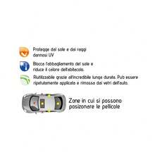 OISE ART STORE Pellicola Oscurante Parasole Per Vetri Finestrini Auto Automobile  75 X 300 Cm - - Multicolore - Visualizzare 3