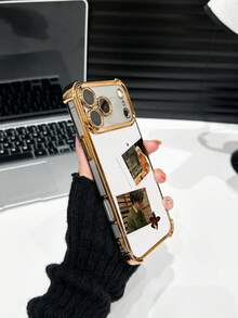 1 carcasă de telefon personalizată cu 2 fotografii, din TPU transparent electrolizat, anti-cădere, cu 4 colțuri, compatibilă cu Apple 17 Pro Max/16 Pro Max/15 Pro/14 Plus/13/12/11/XR/XS MAX și S25 Ultra/S24 Ultra/S23 Ultra/S22 Ultra/S21 Ultra/S21 Plus/S21 FE/S20 FE, la modă, colorată, drăguță, distractivă, minimalistă, model kawaii personalizată, unică, cadou ideal pentru iubit, prietenă.