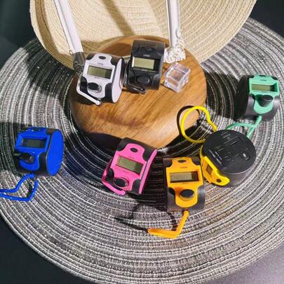 Colorful Manual Plastic Mechanical Hand-Held 4-Digit Counter Tally Counter